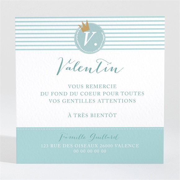 Remerciement naissance Notre Petit Prince réf.N3001201