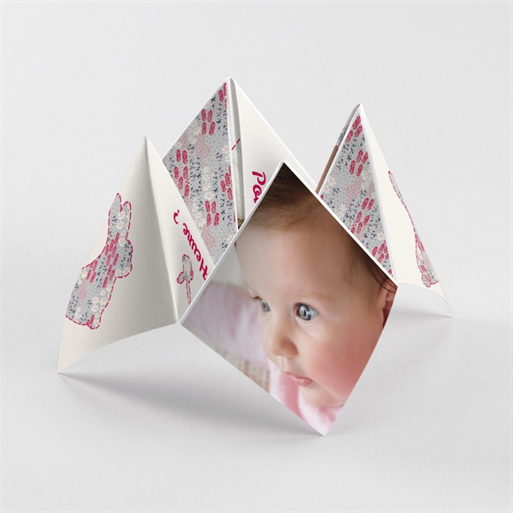 Faire-part naissance Joli lapin avec photo réf.N33047