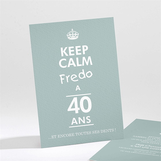 Invitation anniversaire keep calm 40 ans