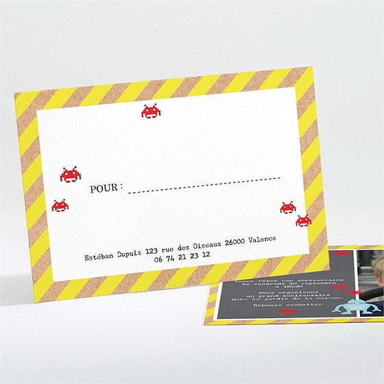 Invitation anniversaire jeu video