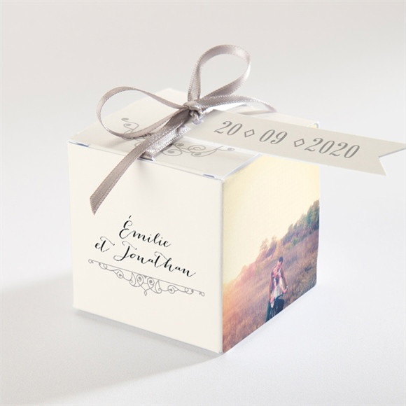 Boîte de dragées mariage Nous deux réf.N34003