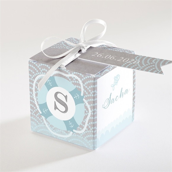 Boîte de dragées baptême Baptême scandinave réf.N34015