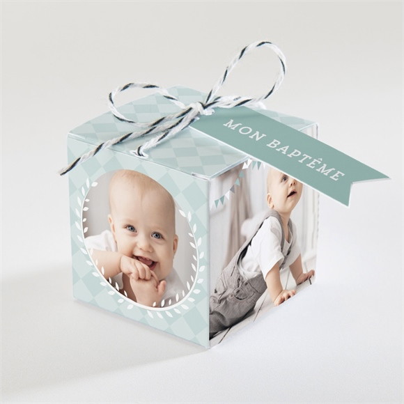 Boîte de dragées baptême Dans la Foi réf.N34038