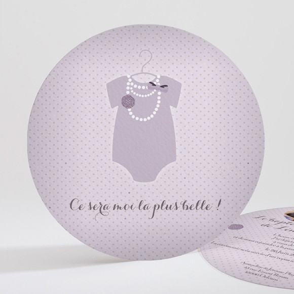Faire-part de baptême Tenue de fête fille réf.N32194