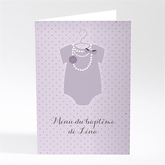 Menu baptême tenue de fête fille