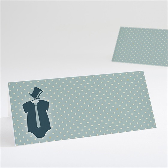 Marque-place baptême tenue de fête