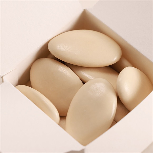 Dragées baptême chocolat écru