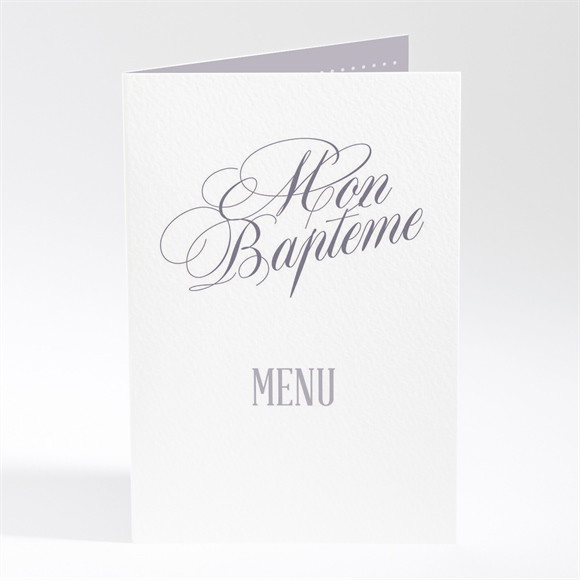 Menu baptême Recto verso classique réf.N401727