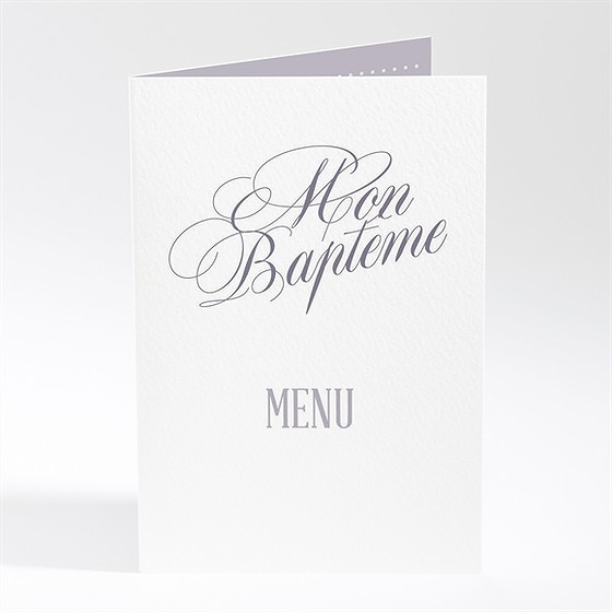 Menu baptême recto verso classique