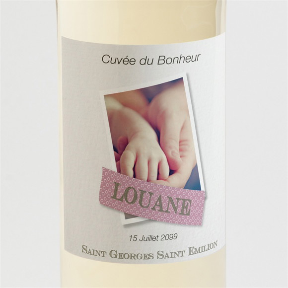 Etiquette de bouteille baptême Scotch délicat réf.N3001202