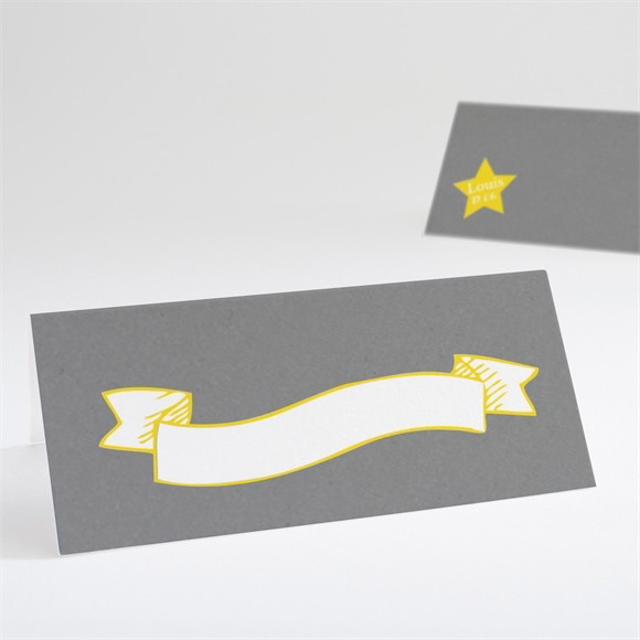 Marque-place baptême Cheval à bascule ardoise réf.N440592