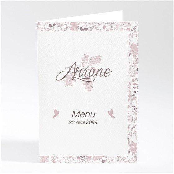 Menu baptême liberty pastel clair