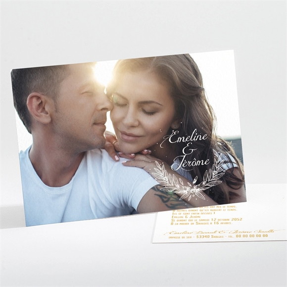 Faire-part mariage Photo classique réf.N111163