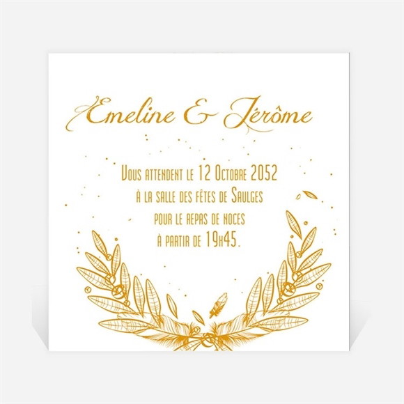 Carton d'invitation mariage Photo classique réf.N3001208