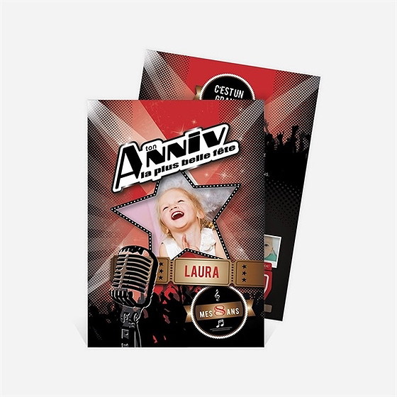 Invitation anniversaire big star
