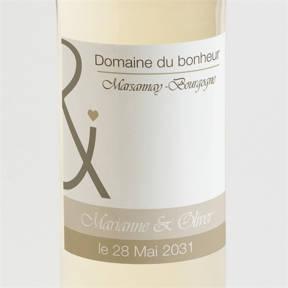 Etiquette de bouteille mariage Classique vintage réf.N300857