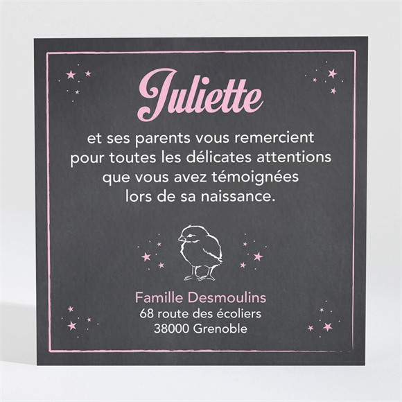 Remerciement naissance réf. N3001222 réf.N3001222