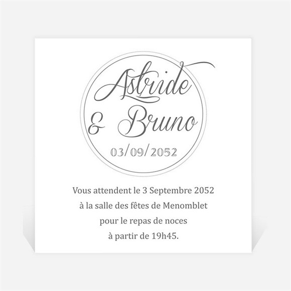 Carton d'invitation mariage Inscription sur photo réf.N3001224