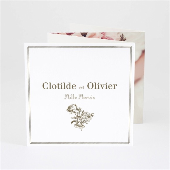 Remerciement mariage Carde Traditionnel réf.N83041