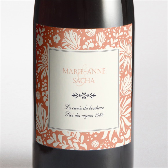 Etiquette de bouteille mariage Liberty réf.N3001242