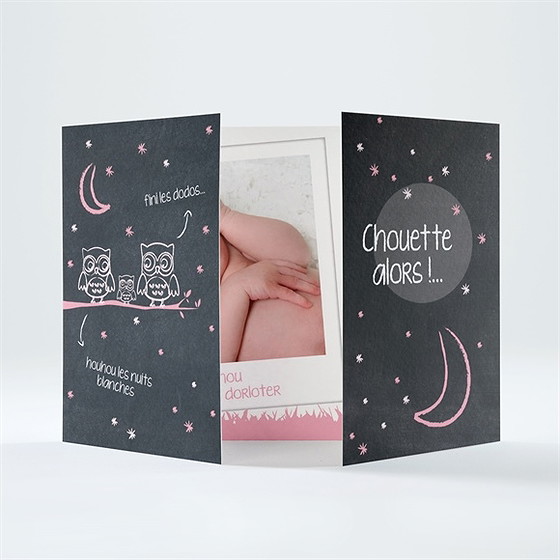 Faire-part naissance elle est si chouette!