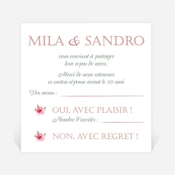 Carton réponse mariage Annonce champetre réf.N3001252