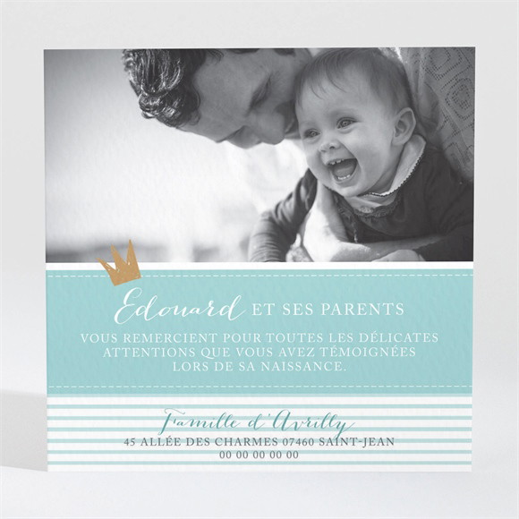 Remerciement naissance A star is born réf.N3001260