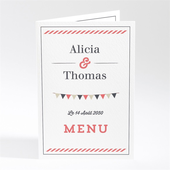 Menu mariage Fanions de Bal réf.N401756