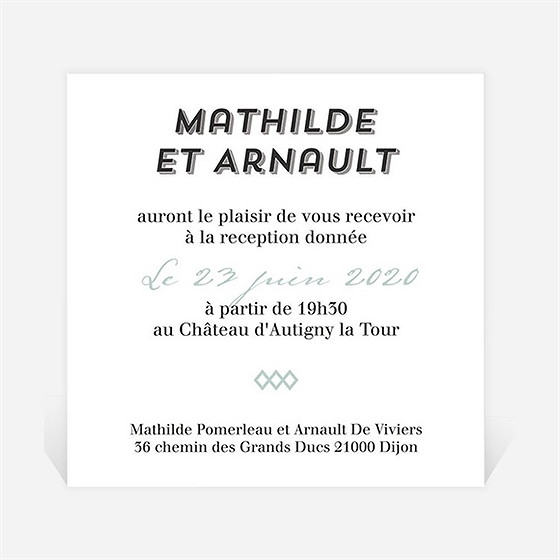 Carton d'invitation mariage pop art