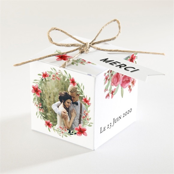 Boîte de dragées mariage Farandole végétale réf.N34065