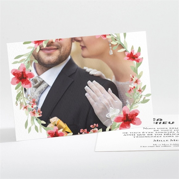 Remerciement mariage Farandole végétale réf.N111169