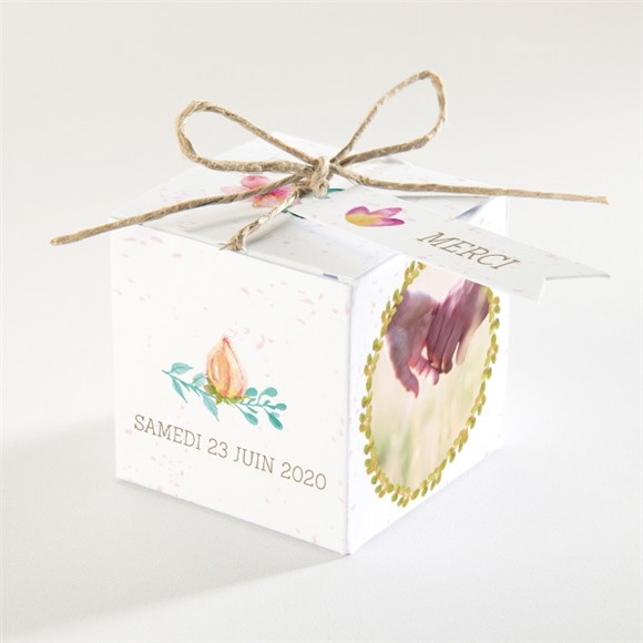 Boîte de dragées mariage Couronne printanière réf.N34066