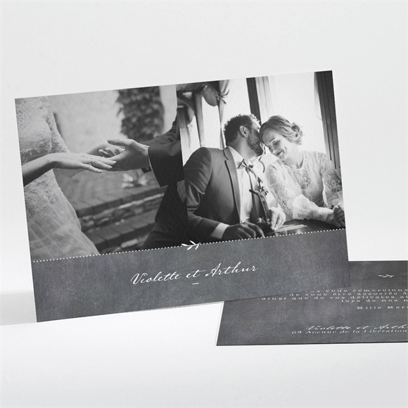 Remerciement mariage Gravure sur ardoise réf.N111170