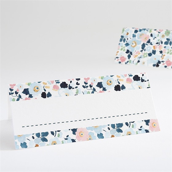 Marque-place mariage liberty chic