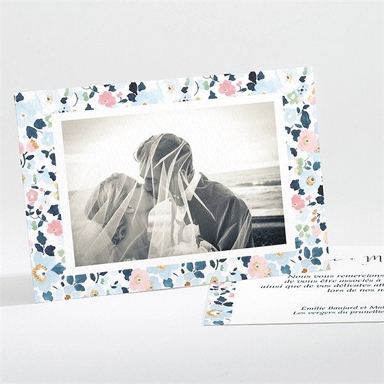 Remerciement mariage liberty chic