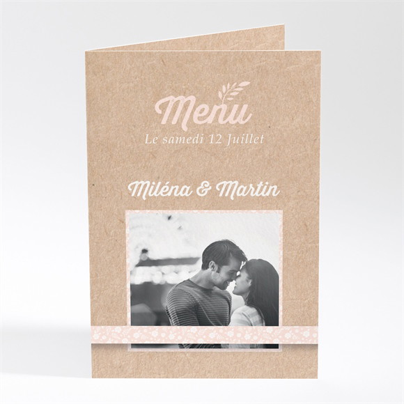 Menu mariage Kraft multi photos réf.N401765