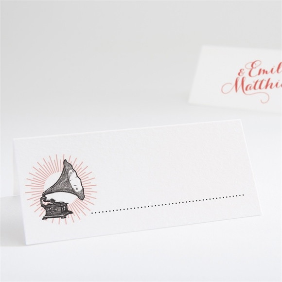 Marque-place mariage Musique vintage réf.N440625