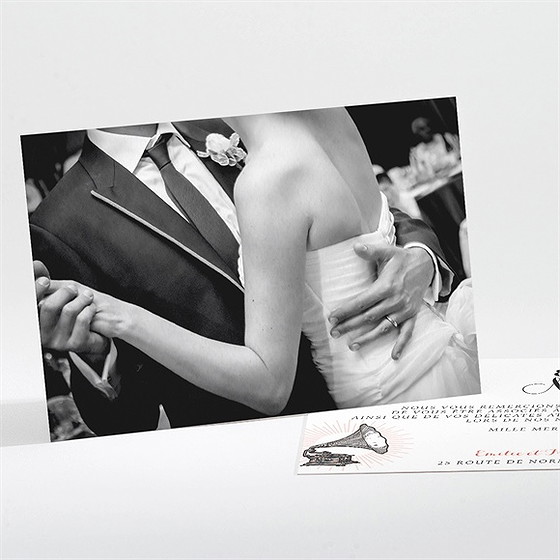 Remerciement mariage musique vintage