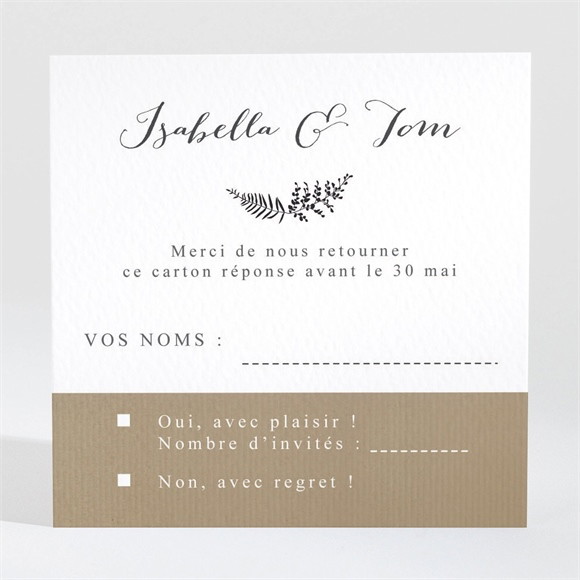 Carton réponse mariage Amour toujours réf.N3001298