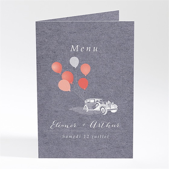 Menu mariage voiture classique