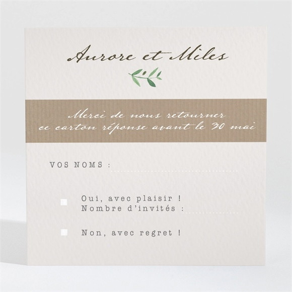 Carton réponse mariage Ronde de bonheur réf.N3001304