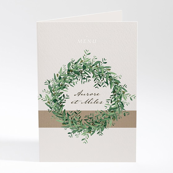 Menu mariage ronde de bonheur