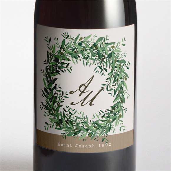 Etiquette de bouteille mariage Ronde de bonheur réf.N3001305