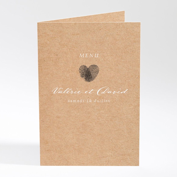 Menu mariage Coeur croisé réf.N401771