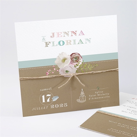 Faire-part mariage naturel