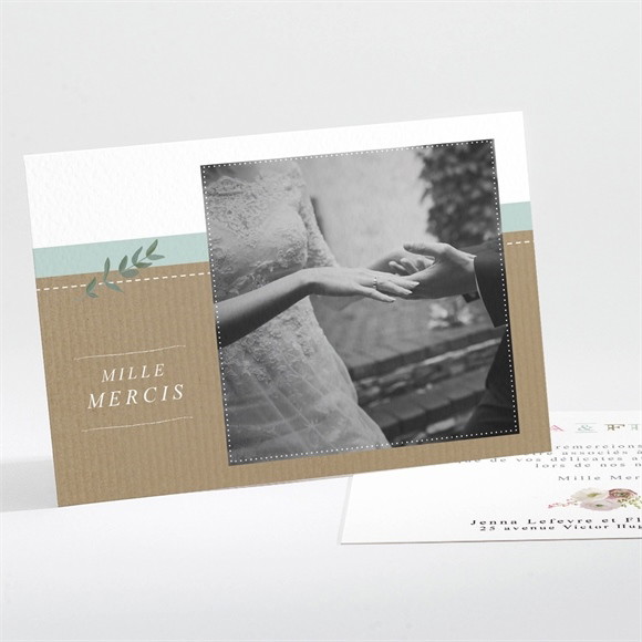 Remerciement mariage Naturel réf.N111180