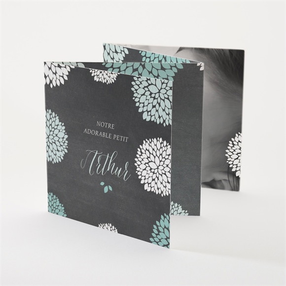 Faire-part naissance Ardoise vintage original réf.N83110