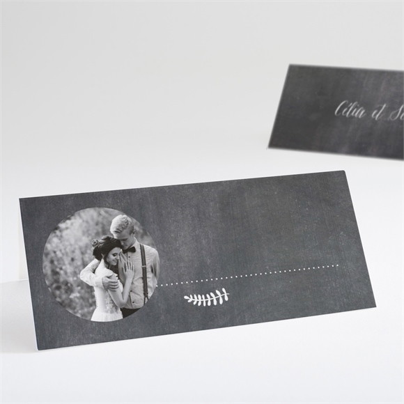 Marque-place mariage Annonce ardoisée réf.N440629