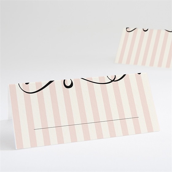 Marque-place mariage ambiance rétro