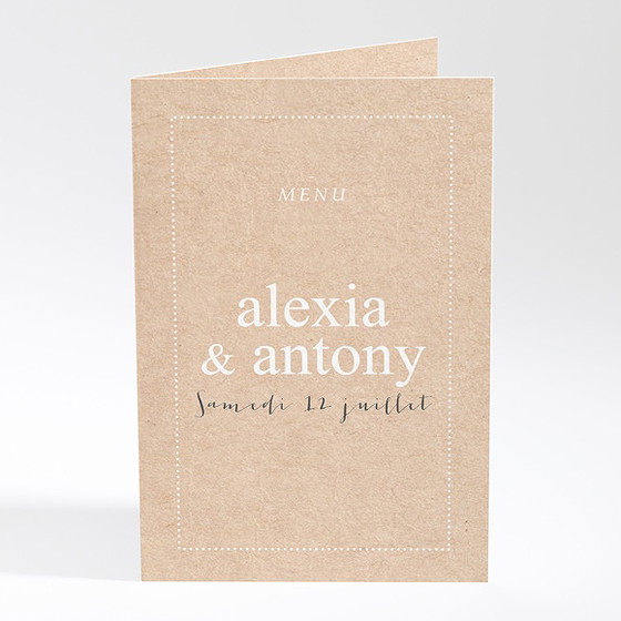 Menu mariage reportage photo